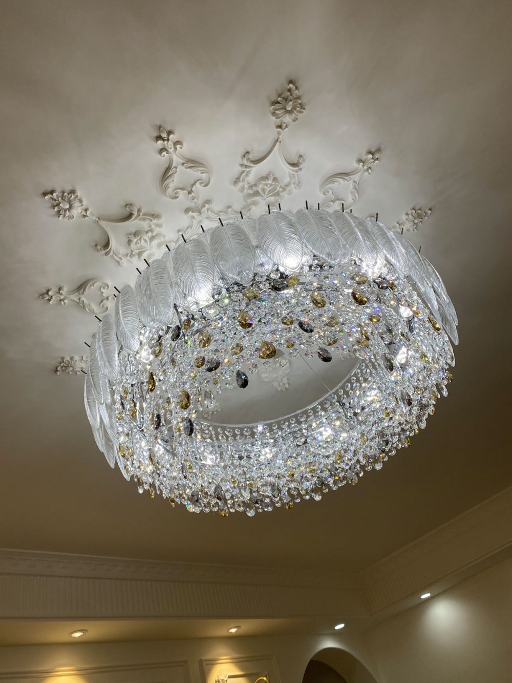 Leaf glass crystal chandelier - Image 5