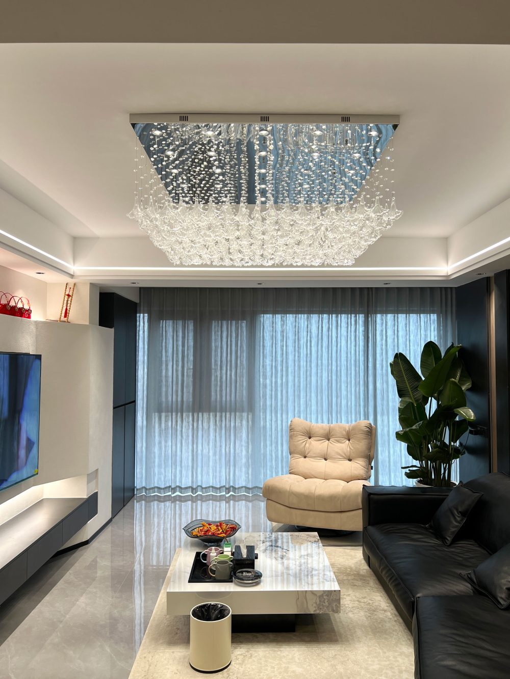 Petunia Art Living Room Crystal Chandelier - Image 2