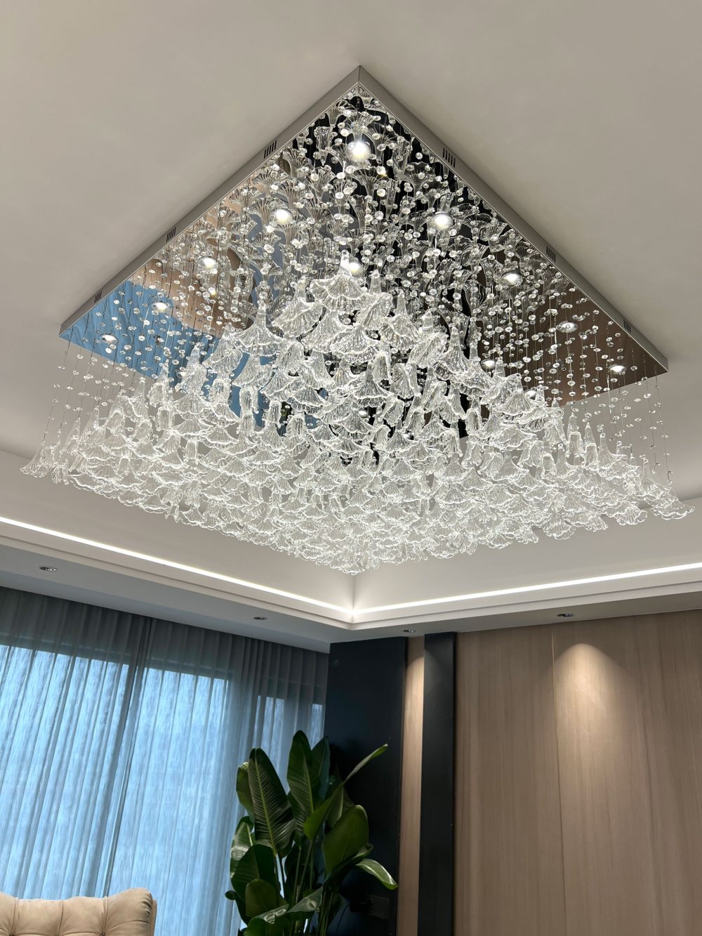 Petunia Art Living Room Crystal Chandelier