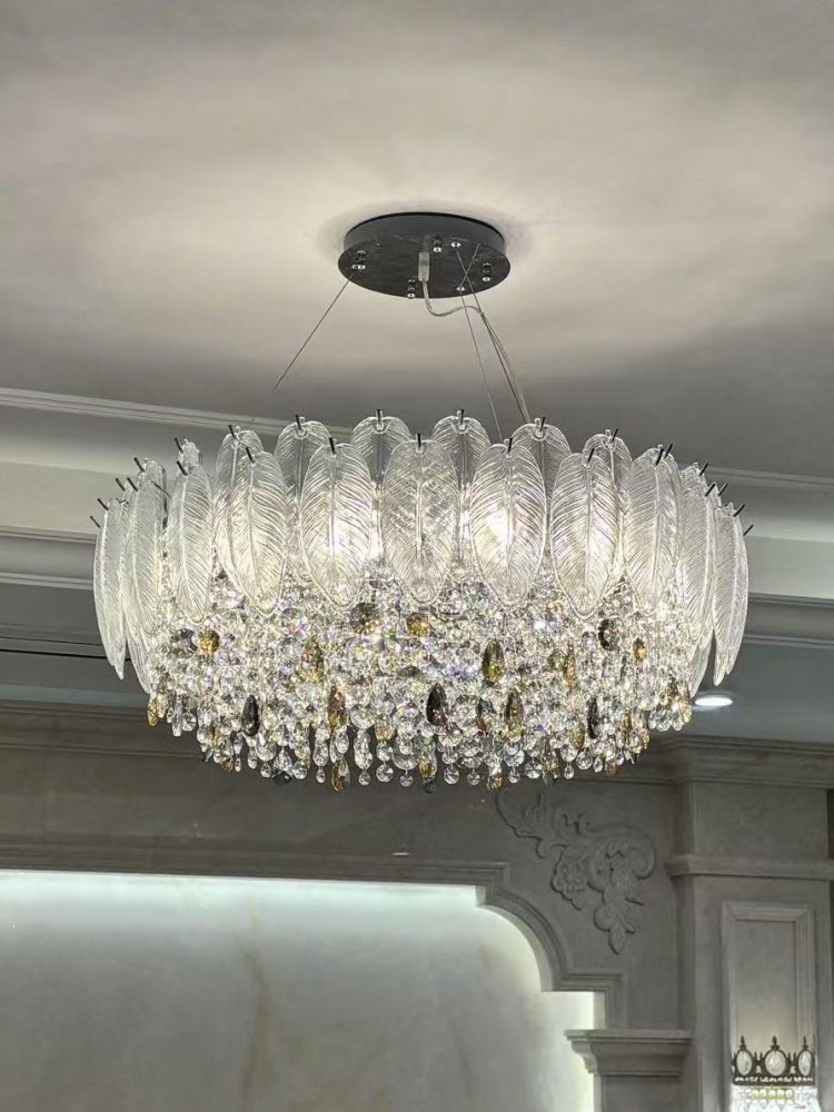 Leaf glass crystal chandelier - Image 3
