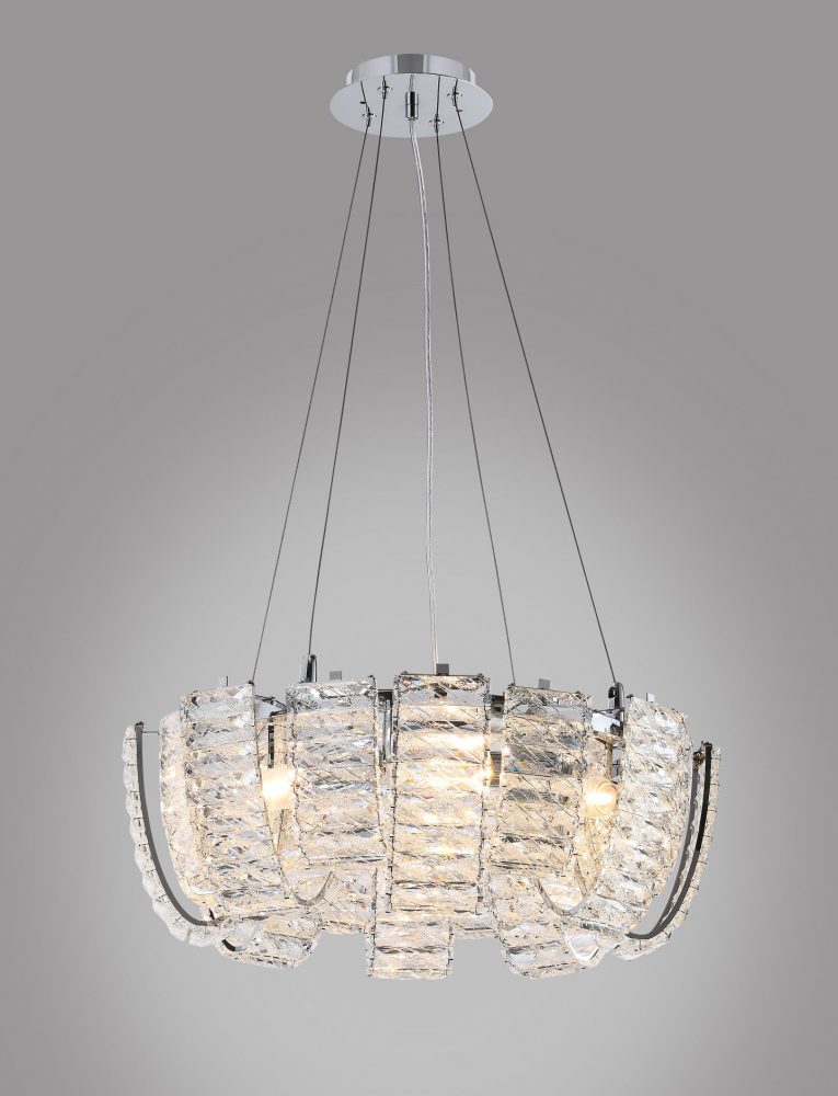 U-shaped cross crystal chandelier