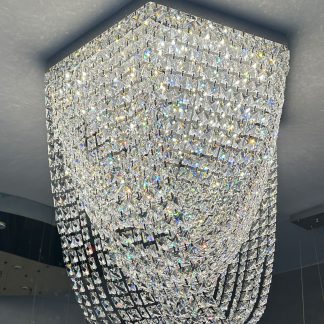 Hexagonal crystal ceiling lamp