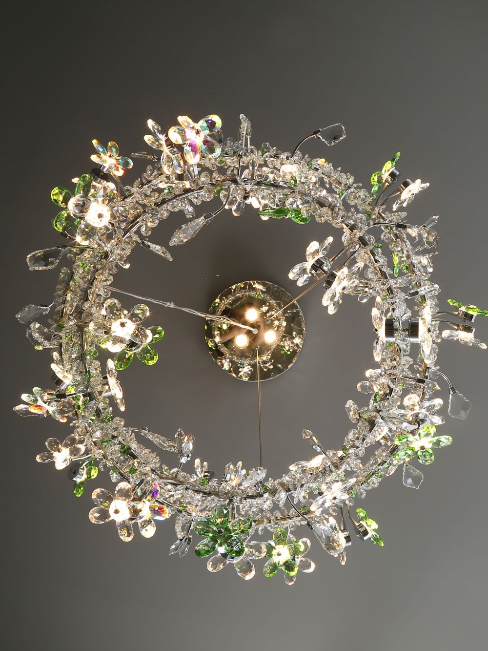 Flower branch circle art chandelier - Image 3