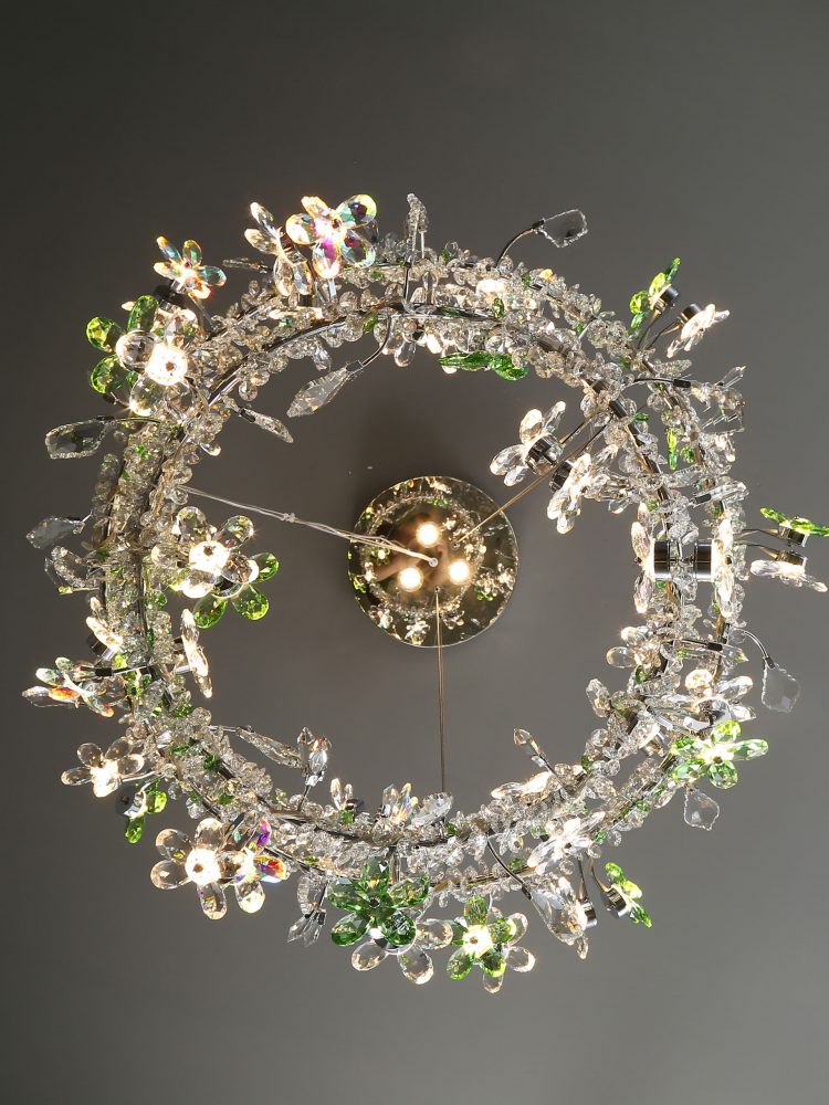 Flower branch circle art chandelier - Image 3