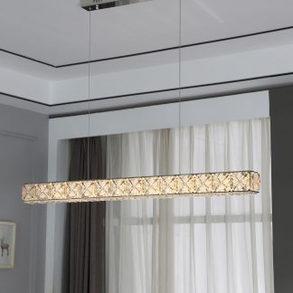 Long Crystal Chandelier