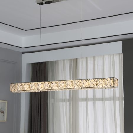 Long Crystal Chandelier