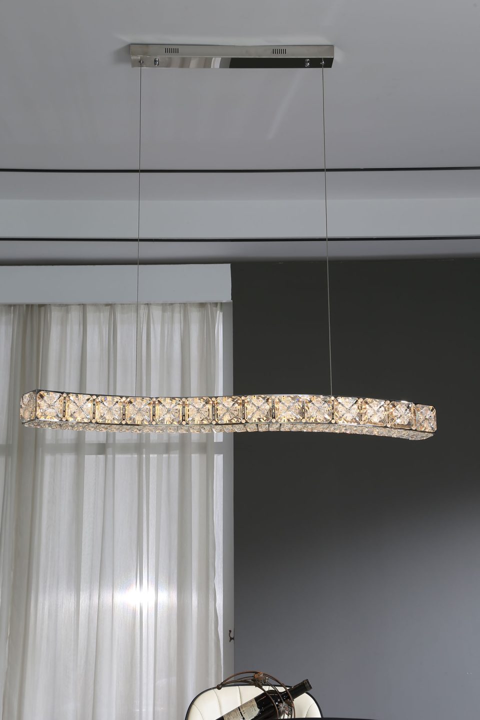 S-shaped crystal chandelier - Image 2