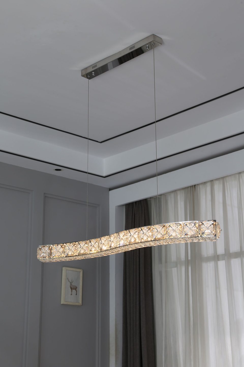S-shaped crystal chandelier - Image 4