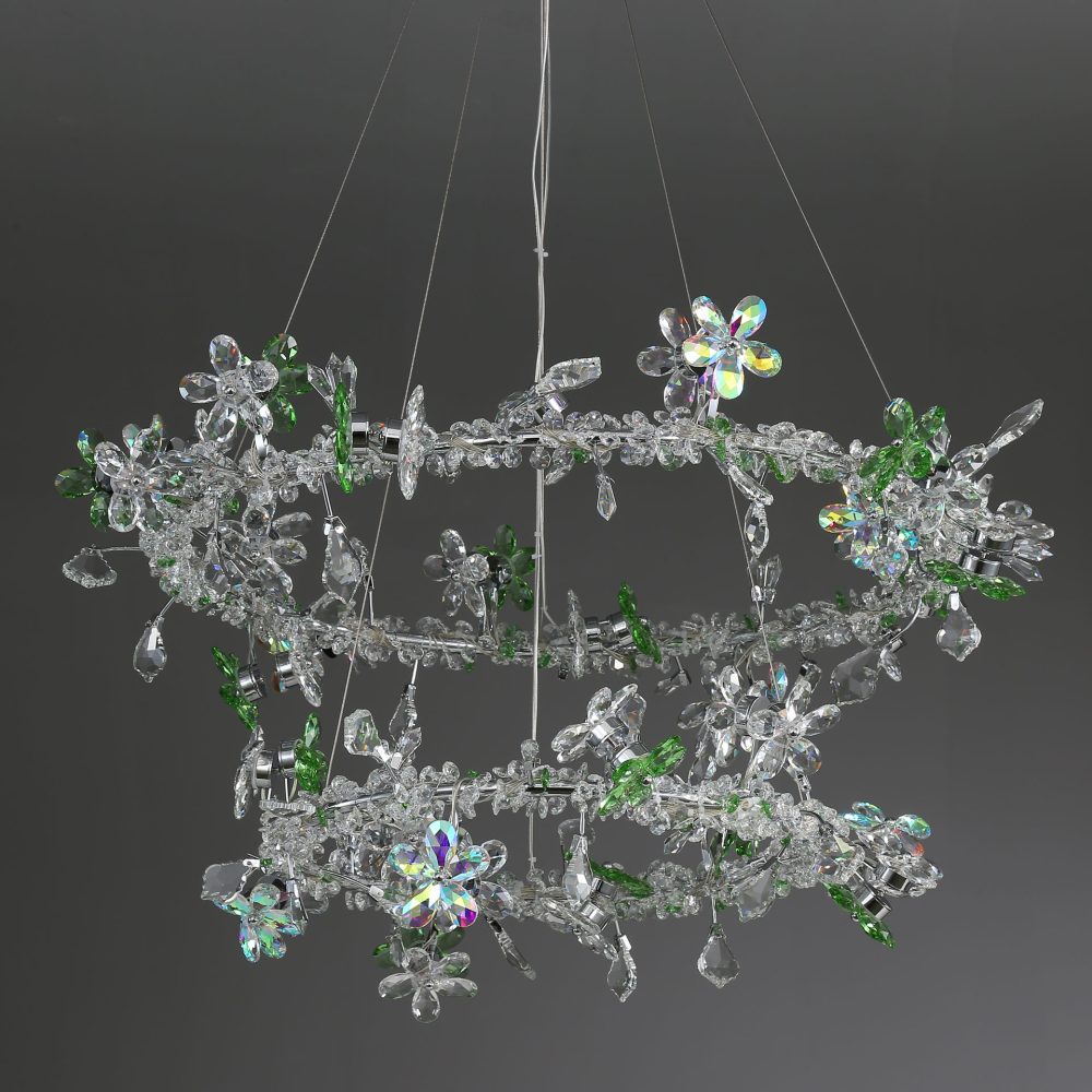Flower branch circle art chandelier - Image 2