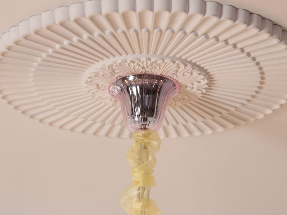 Pink bedroom glass chandelier - Image 7