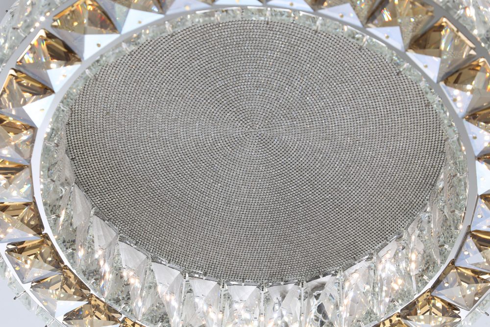 Round brown crystal ceiling lamp - Image 5