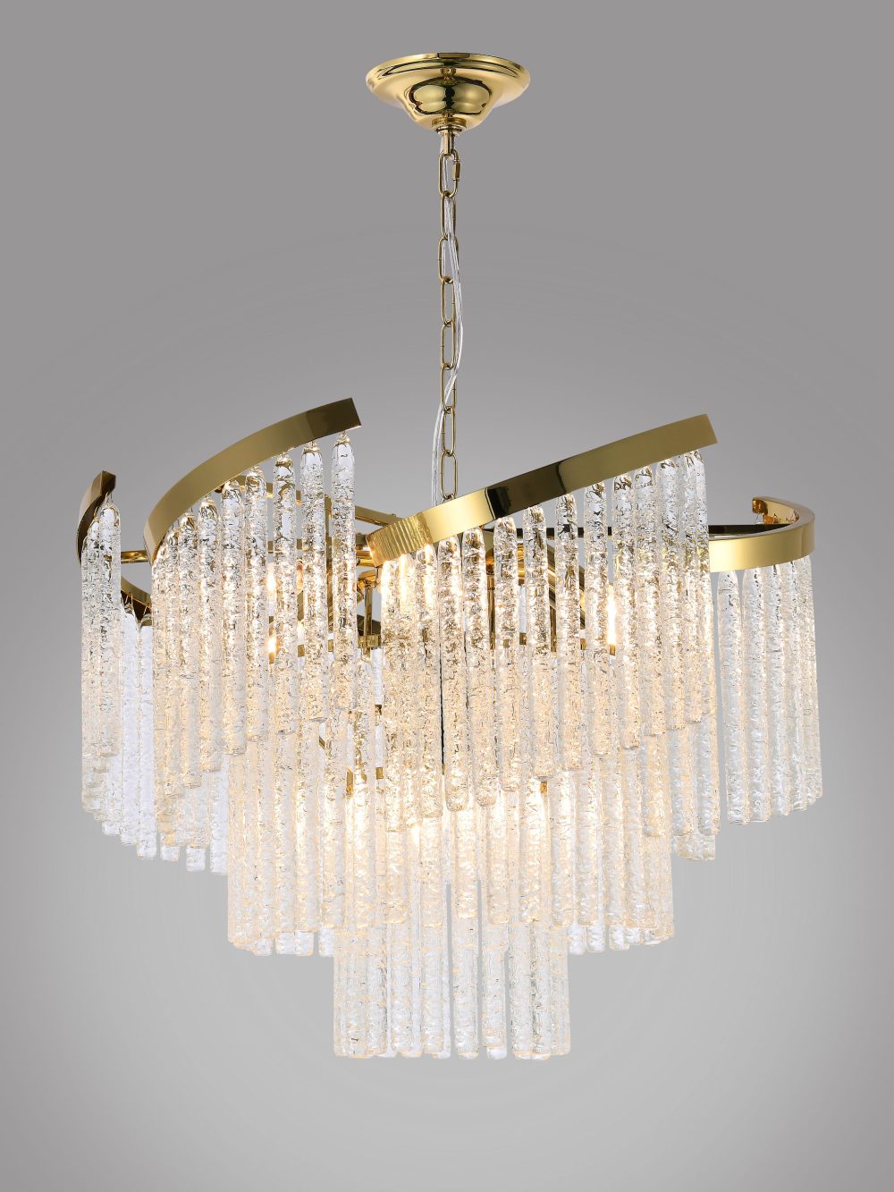 Threaded glass art glass pendant lamp
