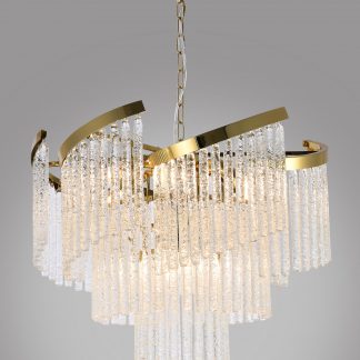 Threaded glass art glass pendant lamp