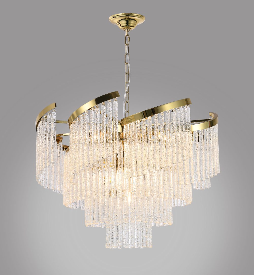 Threaded glass art glass pendant lamp - Image 3