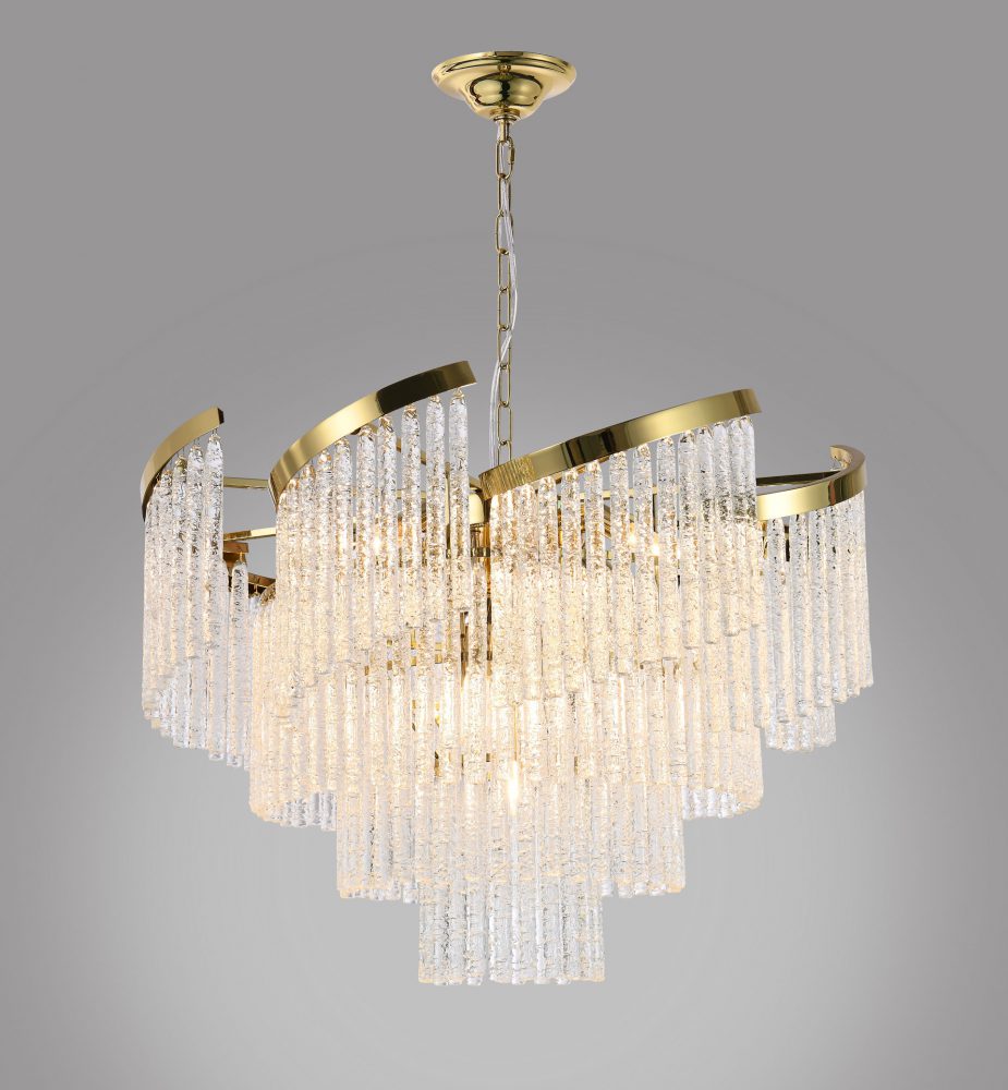 Threaded glass art glass pendant lamp - Image 3