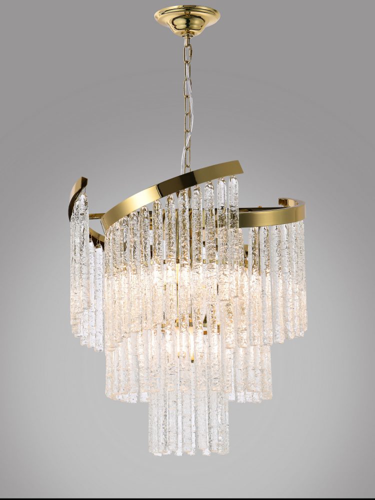 Threaded glass art glass pendant lamp - Image 2