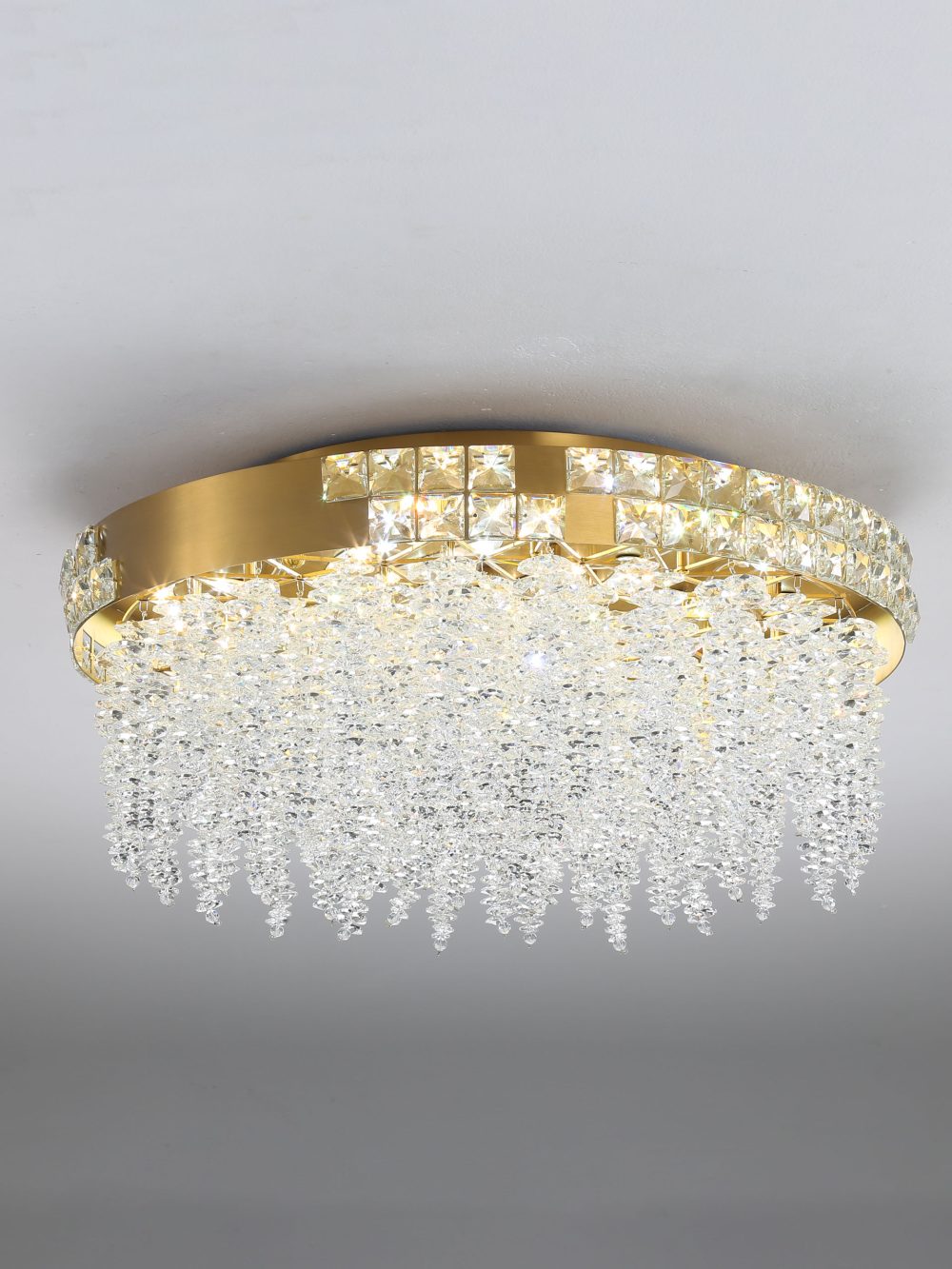 crystal string ceiling lamp
