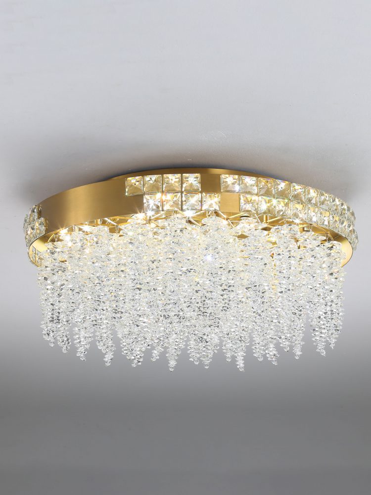 crystal string ceiling lamp