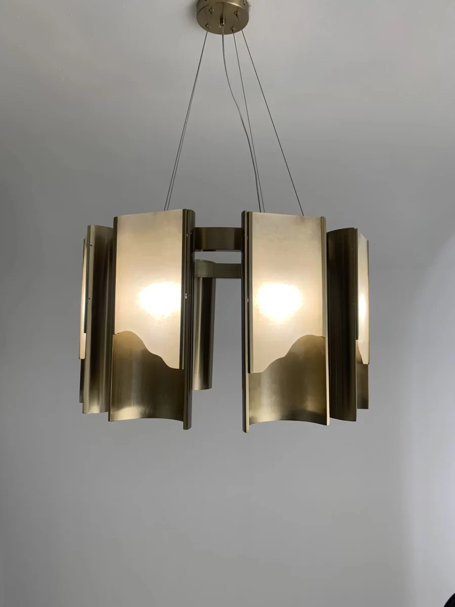 Modern Alabaster Pendant Chandelier - Image 5