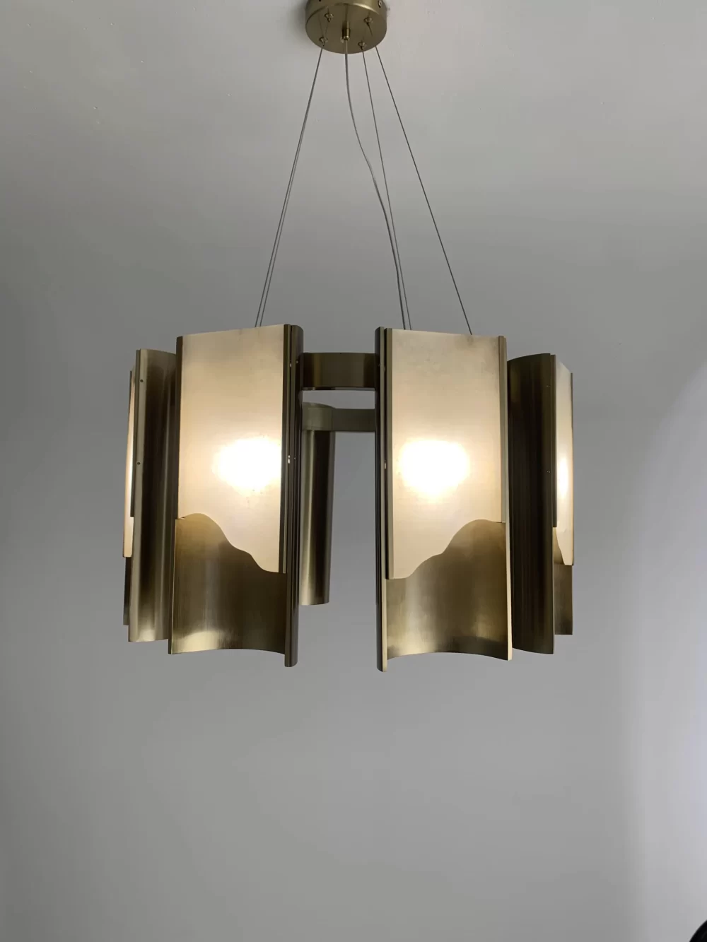 Modern Alabaster Pendant Chandelier - Image 5