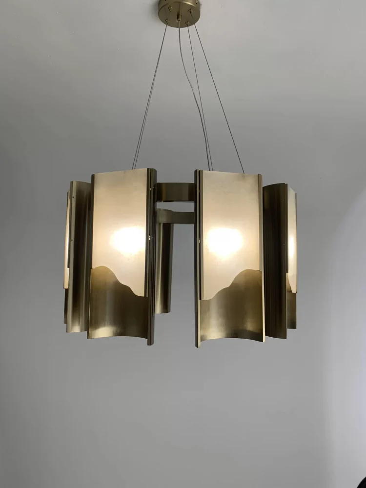 Modern Alabaster Pendant Chandelier - Image 5