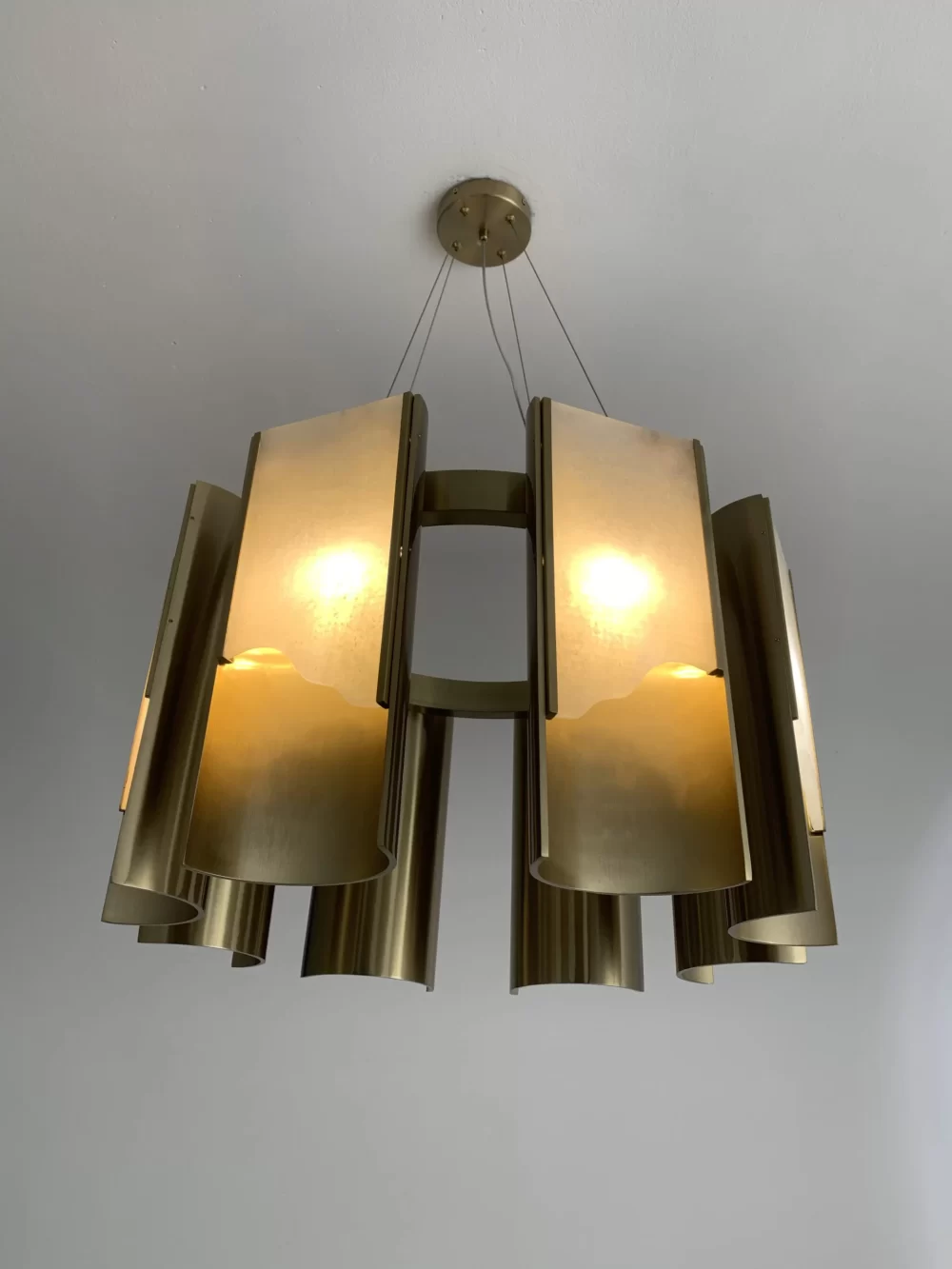 Modern Alabaster Pendant Chandelier - Image 6