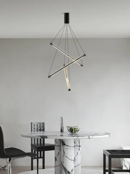 Aurora Luxe LED Pendant – Sculptural Gold Chandelier Light - Image 5