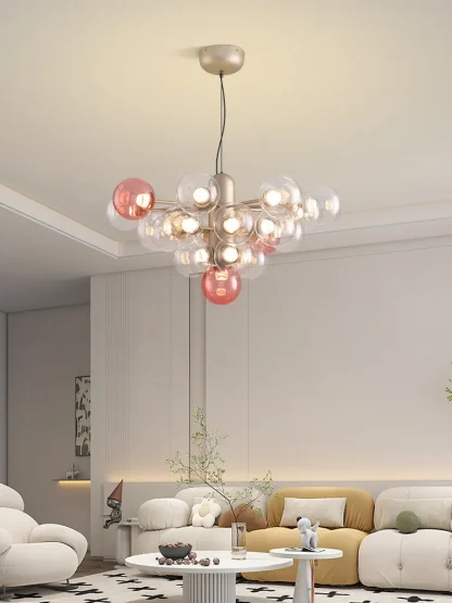 Colorful Bubble Glass Chandelier – Modern Cluster Lighting for Living Room - Image 2