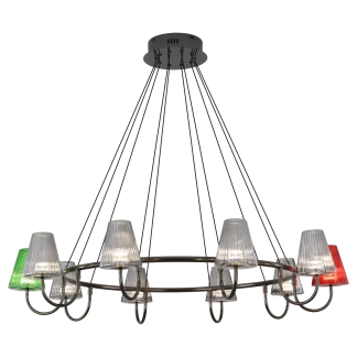 Modern Colored Glass Chandelier