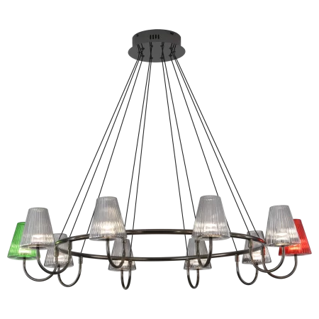 Modern Colored Glass Chandelier