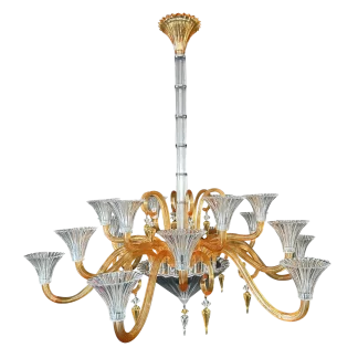 Luxury Glass Chandelier – Handcrafted Statement Light for Living Room
