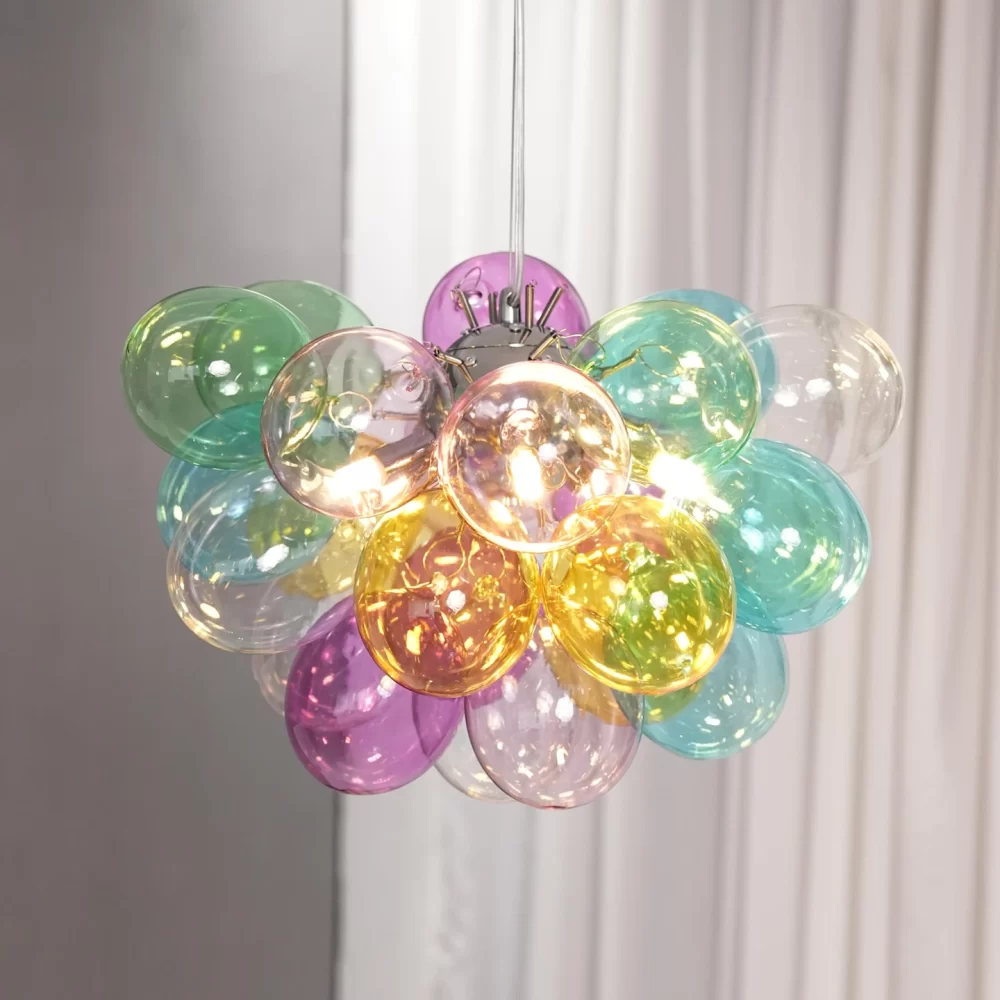 Colorful Bubble Glass Chandelier - Image 4