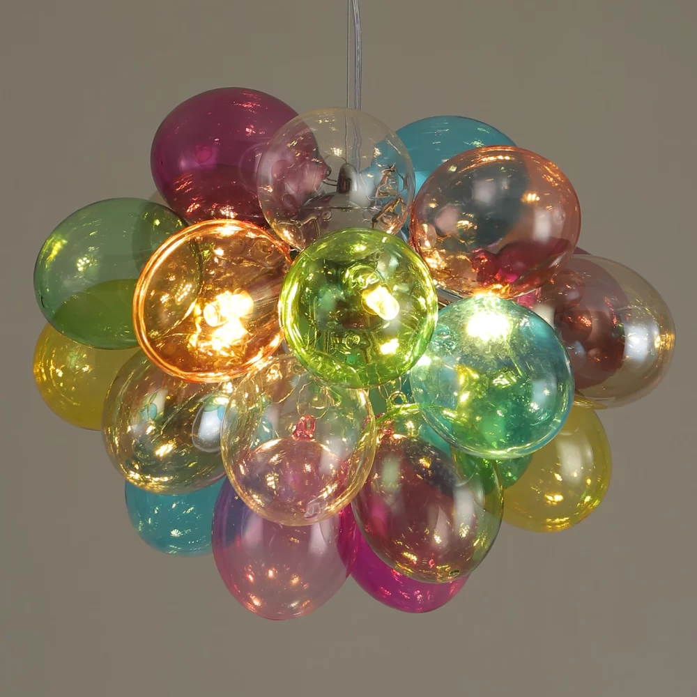 Colorful Bubble Glass Chandelier - Image 6