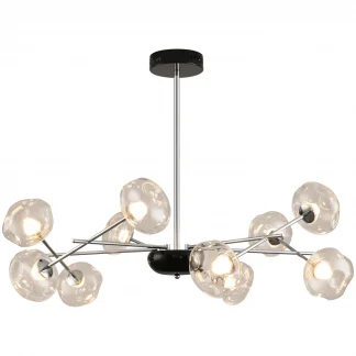 Contemporary Glass Branch Chandelier(6/8/10-Light) 3-Color Dimmable LED